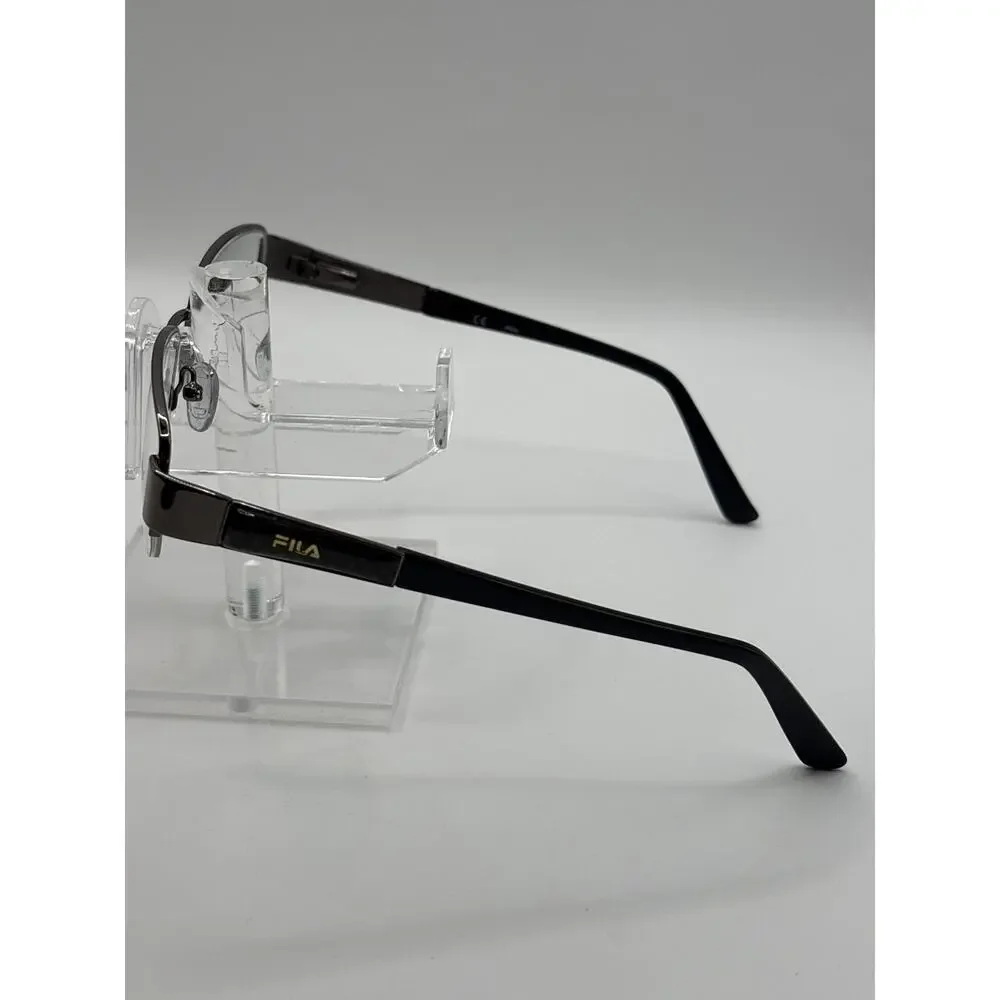 Fila VF9585K Col 09GUN Semi Rimless Eyeglass Frames 52-18-135